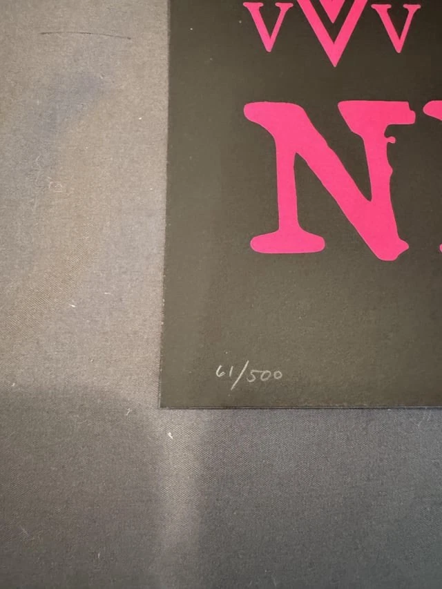 Ville Valo VV HIM Neon Nior Tour 2023 Poster 61/500 Limited Release NYC - Image 2 of 2