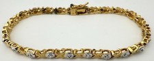 ROSS SIMONS VERMEIL 925 SILVER DIAMOND CHIP X...