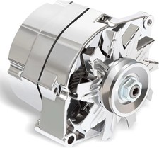 Alternator High Output 100 AMP Chrome 1 Wire Self  Replacement for Self Excitin