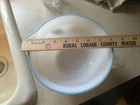 Vtg 1950's Fire King 7 1/2" Rare Biscayne Print Batter Bowl with D Handle & Pour