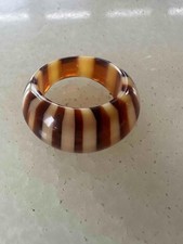 Lucite Butterscotch Amber Ring Size 6-3/4 Excellent