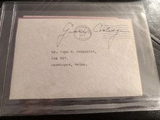 Grace Coolidge Presidents Wife Signed Envelope Dated 1947