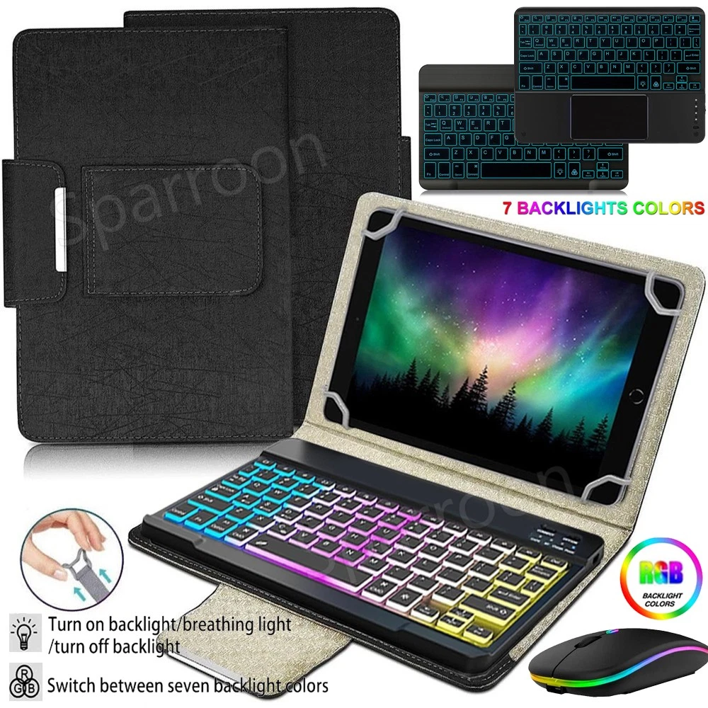 For Lenovo Tab 10.1" 2025 TB311FU TB311XU Tablet Case Backlit Keyboard Mouse AU