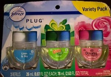 Febreze Plug in Air Freshener Scent Oil Refill 3 Ct Gain Linen Downy Scents
