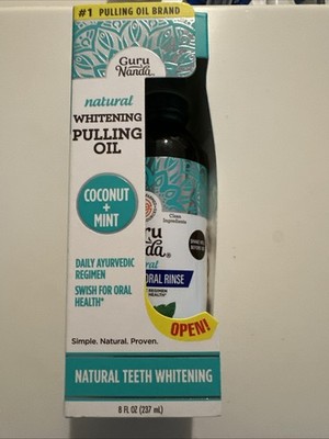 GuruNanda CocoMint Oil Pulling Mouthwash for Complete Oral Hygiene, 7 Essent...