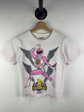 Vintage 90s Power Rangers Mighty Morphin Kimberly Pink Kids Tee Size S 6/8