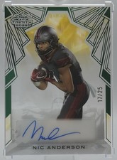 2025 Leaf Trinity #CA-NA1 Nic Anderson Clear Green Auto RC /25 - OKLA | LSU