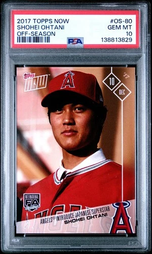 2017 Topps Now Off-Season #OS-80 Shohei Ohtani International FA Signing PSA 10