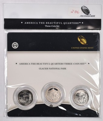 2011-PDS Glacier U.S. Mint 3 Coin ATB Set - Proof & Uncirculated 