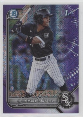 2022 Bowman Chrome Prospects Mega Box Purple Mojo Refractor Misael Gonzalez 0a6