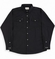 Poncho Camisa Hombre Las Piedras Negras Perla A Presión Manga Larga XLarge Calce Ajustado