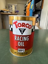 Vintage NOS Torco Racing Oil With Liquid Moly Endurance Formula Quart Can Full