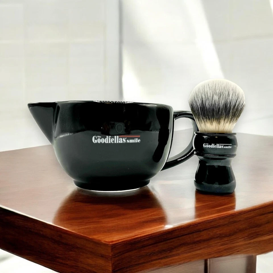 Scuttle Shave Mug (NERO) - Ciotola da barba in ceramica che mantiene la schiuma ricca e calda... - Immagine 2 di 2