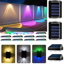 Solar Powered Door Fence Wall Light LED Outdoor Garden Patio Decorative Lamp