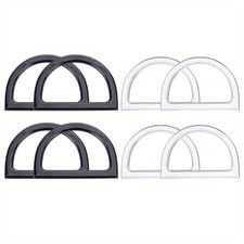 1set 8pcs 2 colors Plastic D Shape Purse Handle for bag Handles Replacement