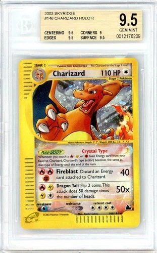 Pokemon Charizard Crystal #146 Skyridge Holo BGS 9.5 Gem Mint