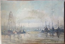 BRIANTE EZELINO (1901-1971) Attr. Pittore italiano. Olio su tela incollato al cartoncino