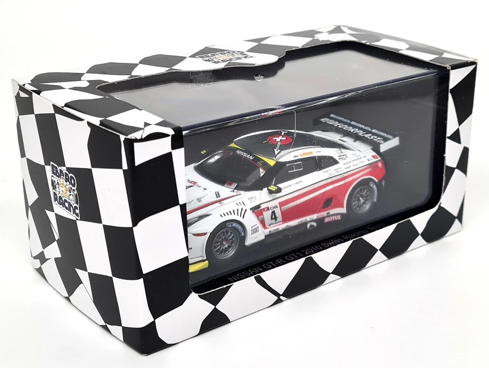 Ebbro 1/43 Nissan GT-R GT1 R35 2010 Swiss Racing Team #4 Diecast Model Car - Image 2 of 4