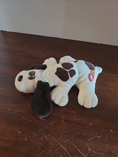 Vintage Pound Puppy Puppies 8" Newborn Furries Dog Gray Brown Spots Tonka 1985