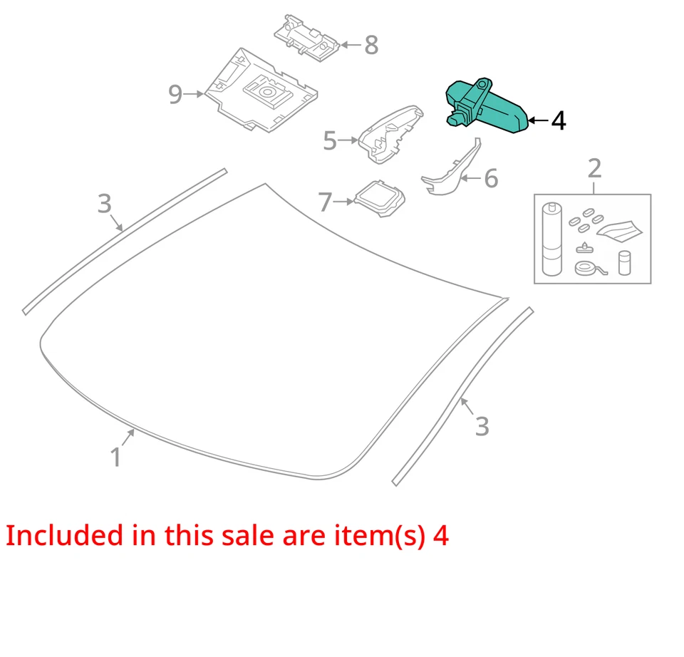 2016-2017 JAGUAR XJ OEM INTERIOR REAR VIEW MIRROR W/ AUTO & GARAGE OPENER 04873 - Изображение 3 из 4
