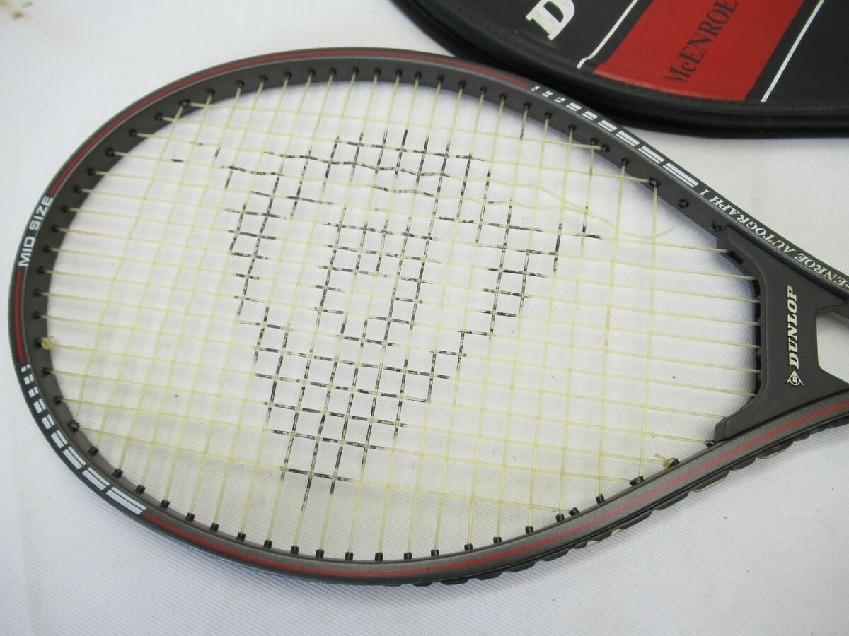 DUNLOP McENROE AUTOGRAPH ALUMINUM TENNIS RACQUET (4 3/8) LONG TERM