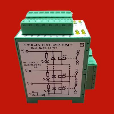 Phoenix Contact Multiple Relay Module EMUG 45- 8REL/KSR-G 24/ 1, 2943770