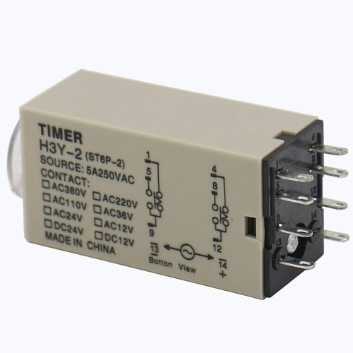 Baomain DC 12V H3Y-2 Time Delay Relay Solid State Timer 5 Min DPDT w Socket - Picture 2 of 4