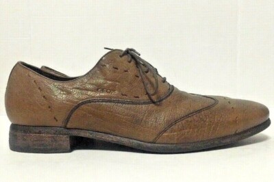 Geox Respira Oxford Dress Shoes Wingtip Brown Leather Mens Size EU43/US9.5