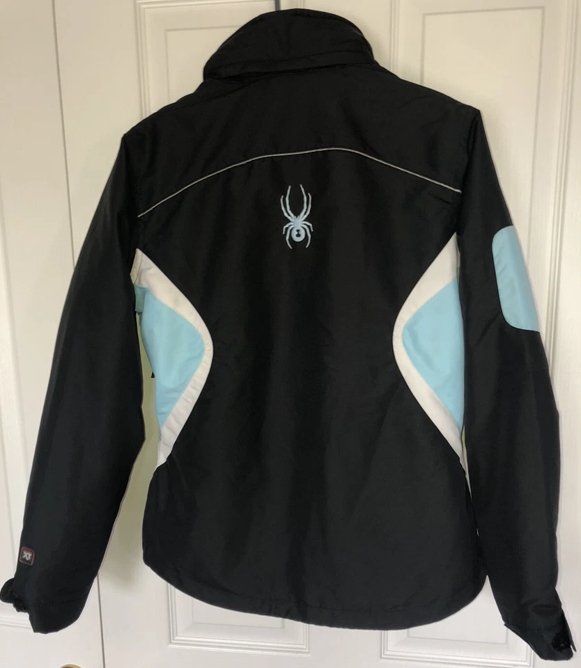 Abrigo de esquí SPYDER para damas con capucha y forro extraíble bolsillos con cremallera talla 6 ¡Excelente estado! Foto 4 de 4