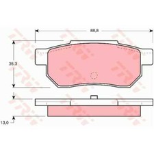 TRW Bremsbeläge GDB775 Bremsklötze für Honda CRX II ED EE
