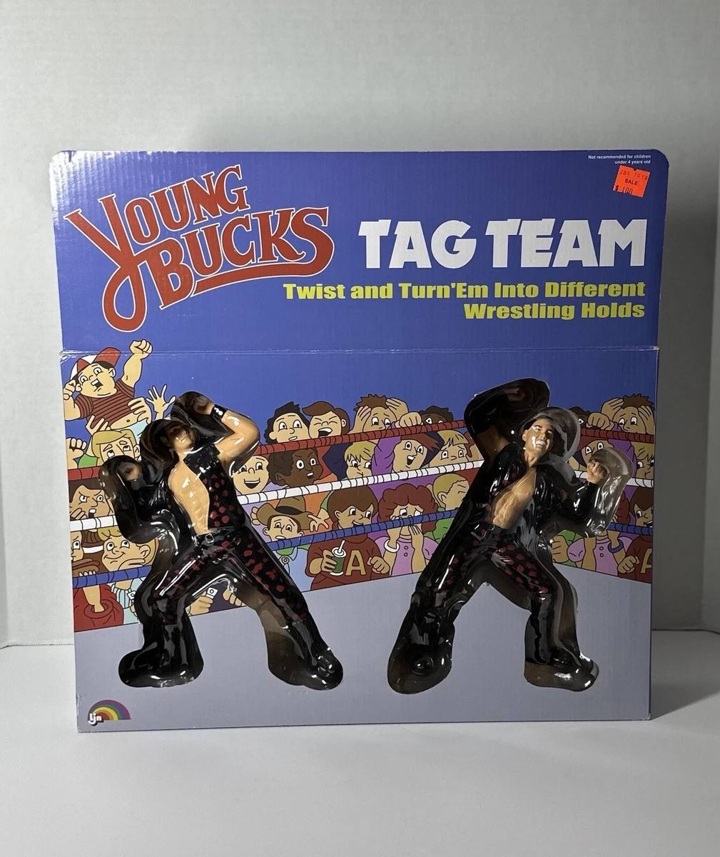 LJN AEW YOUNG BUCKS TAG TEAM ACTION FIGURE SET VERY RARE