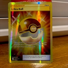 Ultra Ball 161/149 Sun And Moon Base Pokemon Card Full Art Secret Rare NM