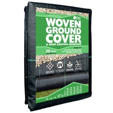 Woven Heavy Duty Ground Cover & Weed Membrane | 1m, 2m, 3m, 4m, 5m Widths + Pegs