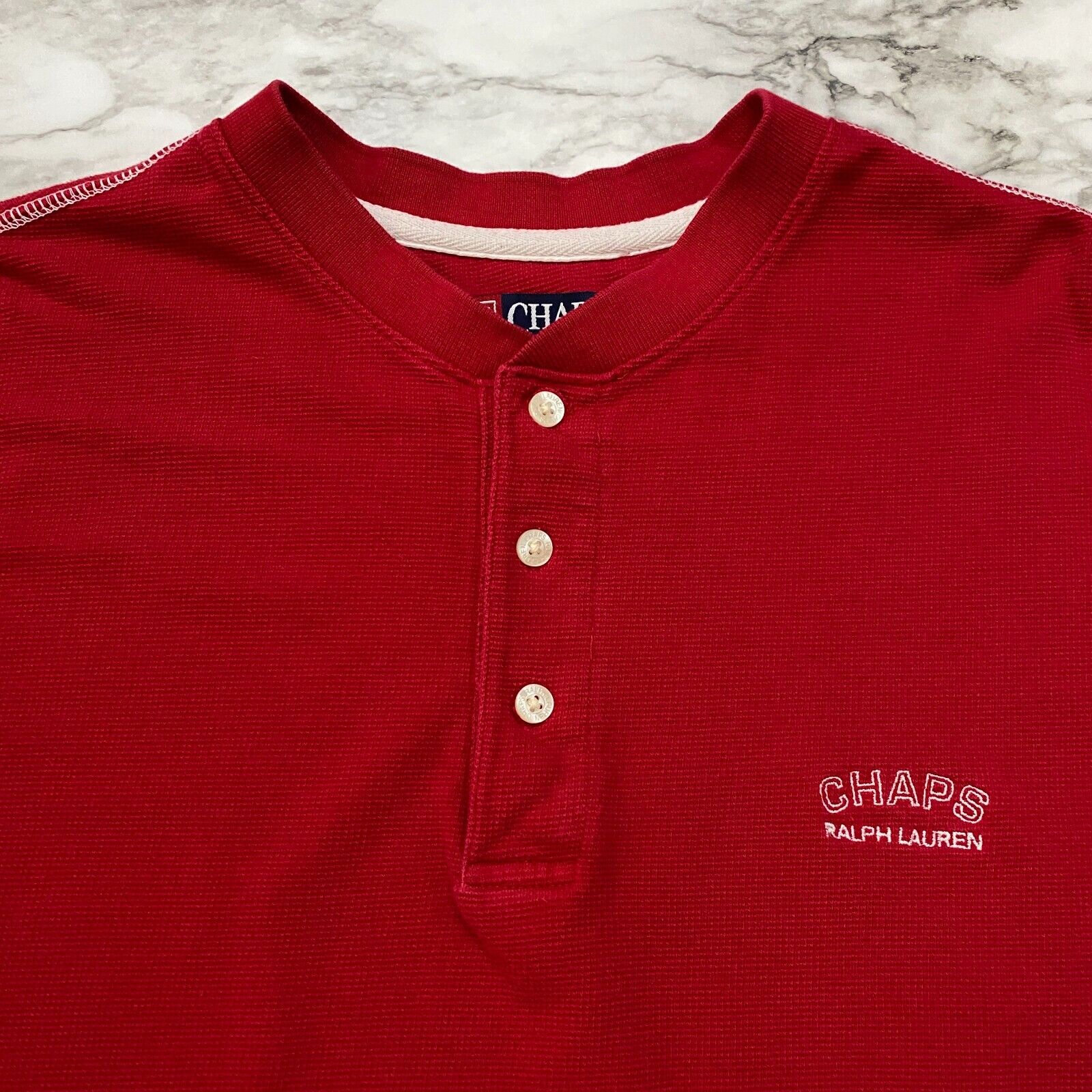 Chaps Ralph Lauren Men Shirt Size 2XL Red Short S… - image 2