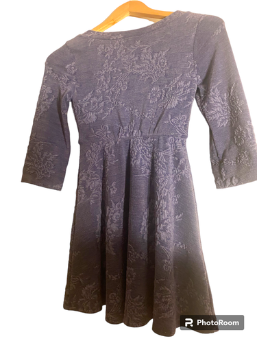 GB Gianni Bini Girls blue floral textured long sleeve dress size S - Picture 6 of 9