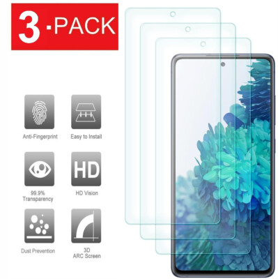 3-Pack Premium Tempered Glass Screen Protector for Samsung Galaxy S20 FE 5G 