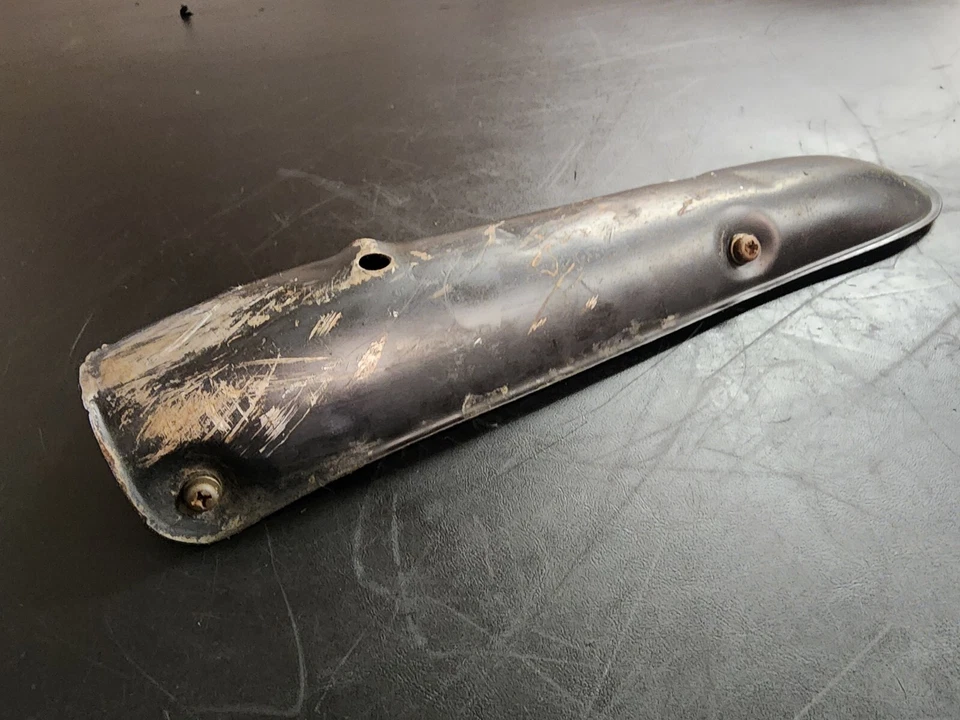 1974 Suzuki TC100 Blazer Exhaust Heat Shield Lower CLEAN TC tc 100 - Image 3 of 4