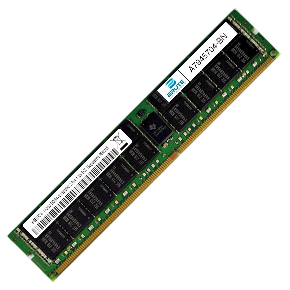 A7945704 - Dell Compatible 8GB PC4-17000 DDR4-2133Mhz 2Rx8 1.2v ECC RDIMM - Image 2 of 3