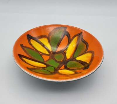 Poole Pottery　オードブルプレート　皿　ハンドペイント ポルトガル製 陶器 オードブルプレート ブラックオリーブ柄 手描き