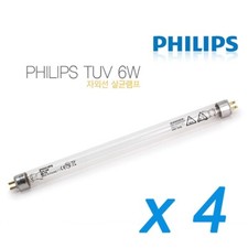 Philips TUV 6W G6 T5 Bulb Lamp Germicidal Tube Ultra Violet UV Filter 4pcs