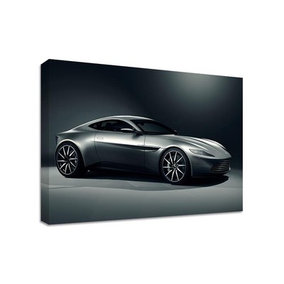 Aston Martin DB10 - Gerahmter Leinwand Kunstdruck - Supercar Rennen Bond - Viele