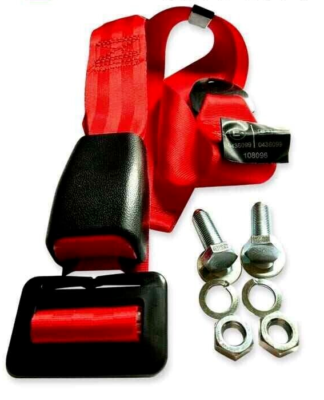 Adjustable Universal Car Seat Belt 2 Red Point Safety Lap Strap