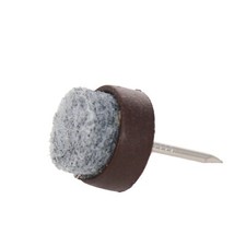 16pcs Felt Pads Glide Chair Table Leg Floor Protectors Nail-on Furniture Brown