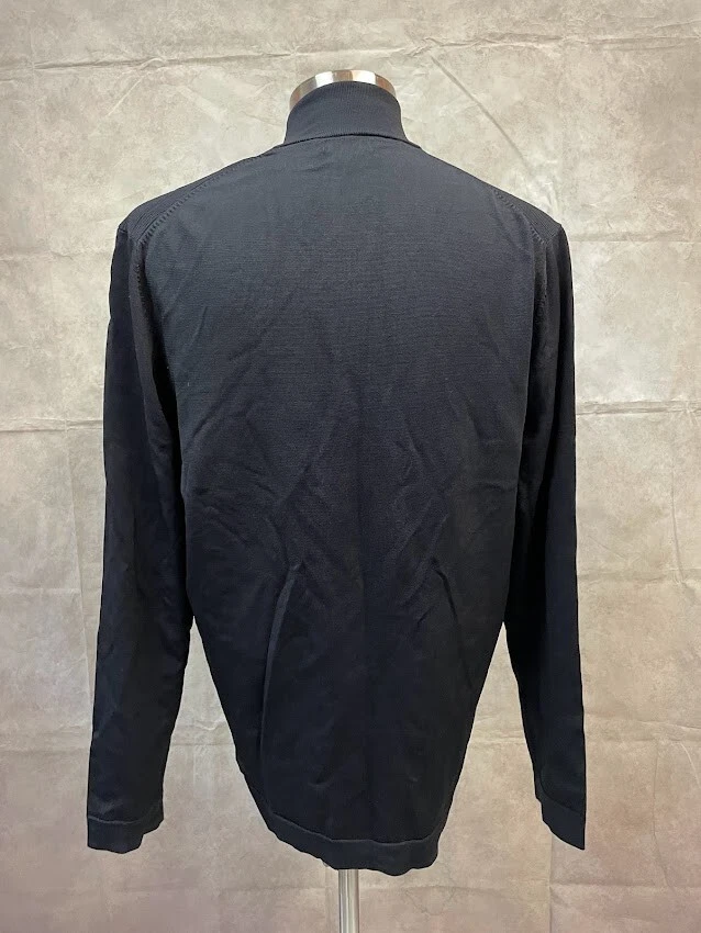 Cárdigan Alfani Para Hombre Cremallera Completa Negro Manga Larga Talla L Foto 3 de 4