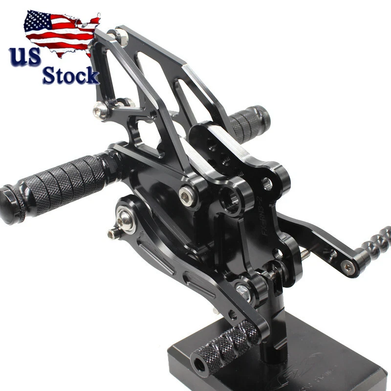 Reposapiés trasero CNC para Kawasaki Ninja300/250 2013-2016 2014 2015 Racing negro Foto 4 de 4