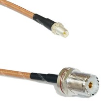 RG142 Silver RP-SMA FEMALE to UHF Female BULKHEAD Coax RF Cable USA Lot