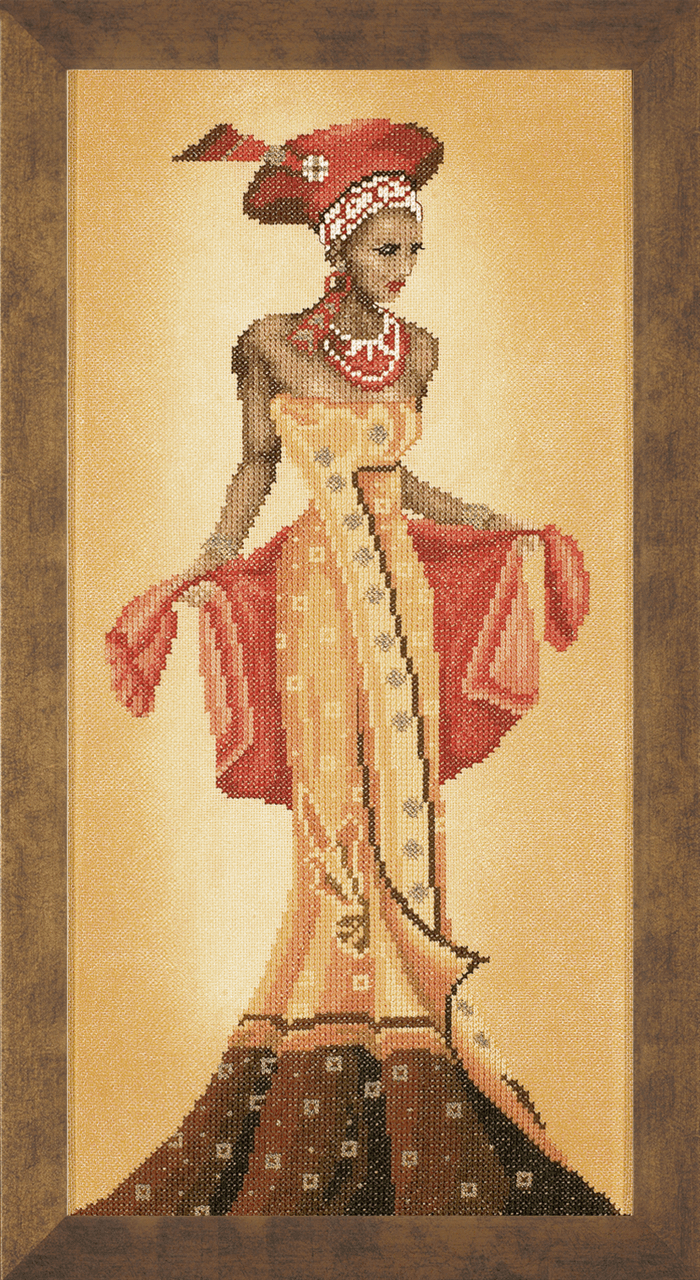 Lanarte Counted Cross Stitch Kit: African Fashion I, NA, 20 x 40cm - Image 3