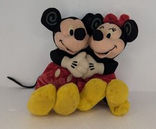 Disney Store Valentine's Day Mickey  Minnie Mouse 8" Hugging Bean Bag Plush