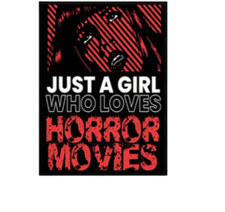 Just a Girl Who Loves Horror Movies Enamel Pin | Horror Fan Collectible Pin