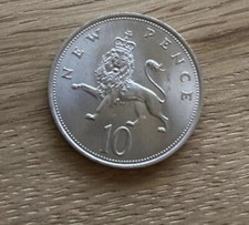 SELTENE 10p Ten Pence Münze 1968